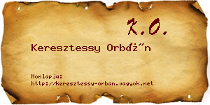Keresztessy Orbán névjegykártya
